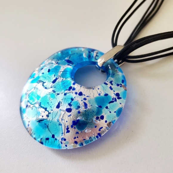 Art Glass Necklace - Picture 3 of 3